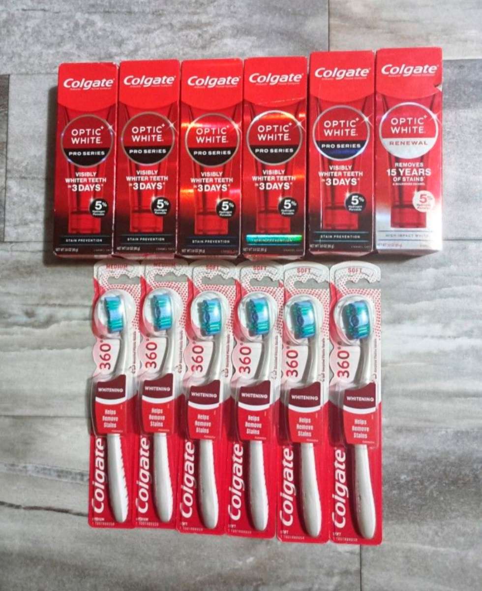 Colgate Optic White Pro Series Toothpaste  Toothbrush BUNDLE