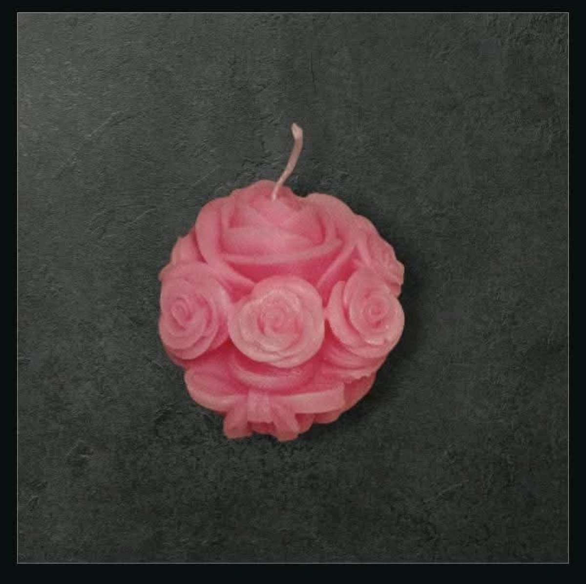 Pink Rose Candle Set