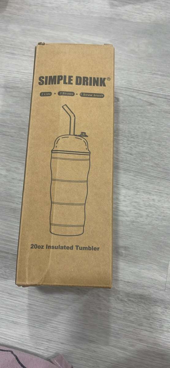 20Oz Insulated Tumbler With Straw And Lid