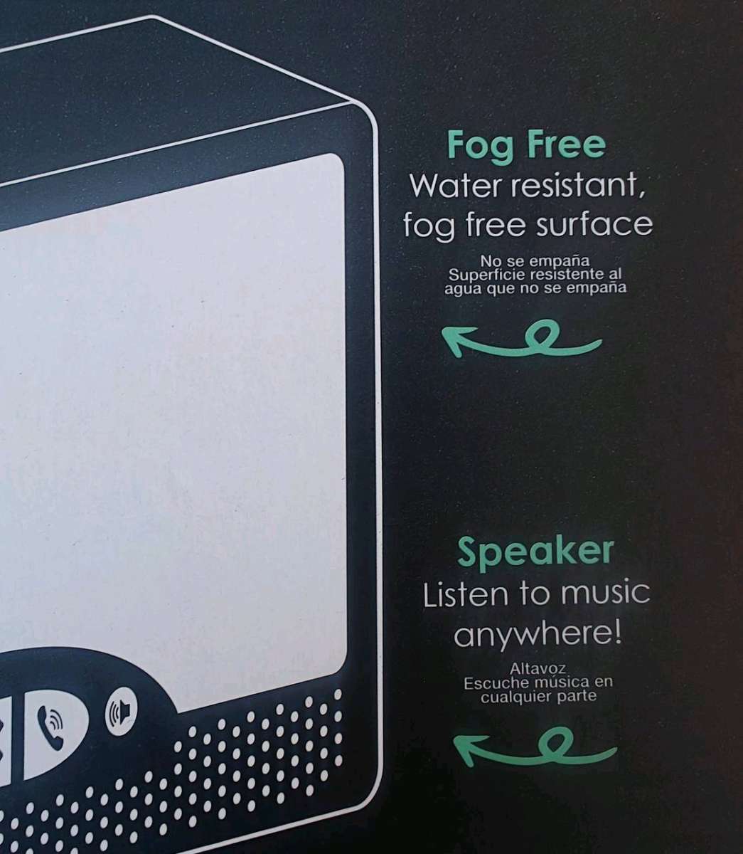 Bluetooth speaker Shower Mirror with Lights  Bluetooth Speak