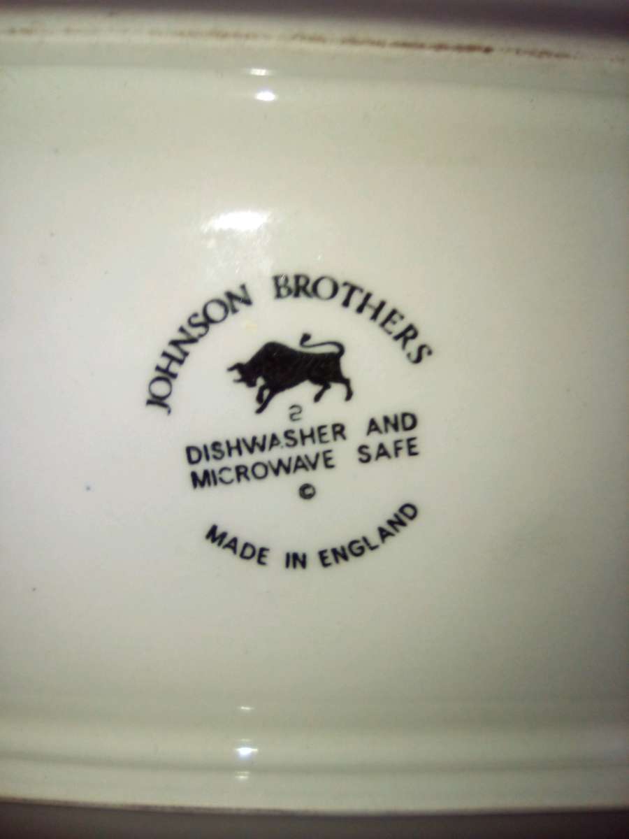 blue willow butter dish