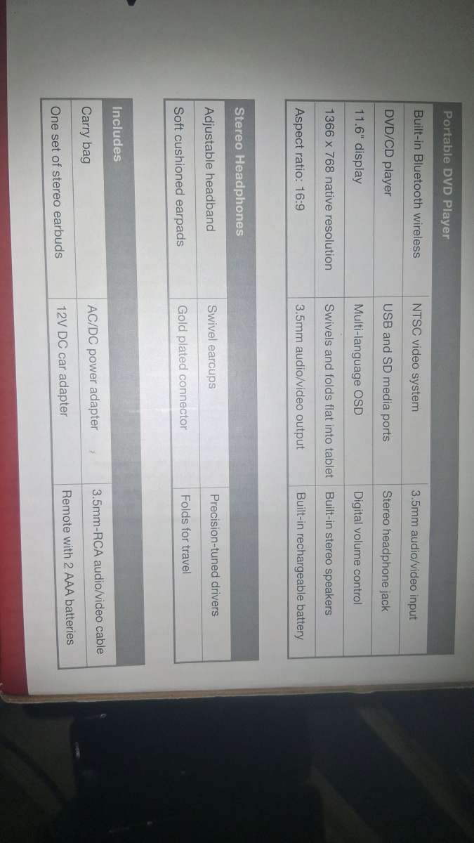 GPX Portable Bluetooth DVD Player