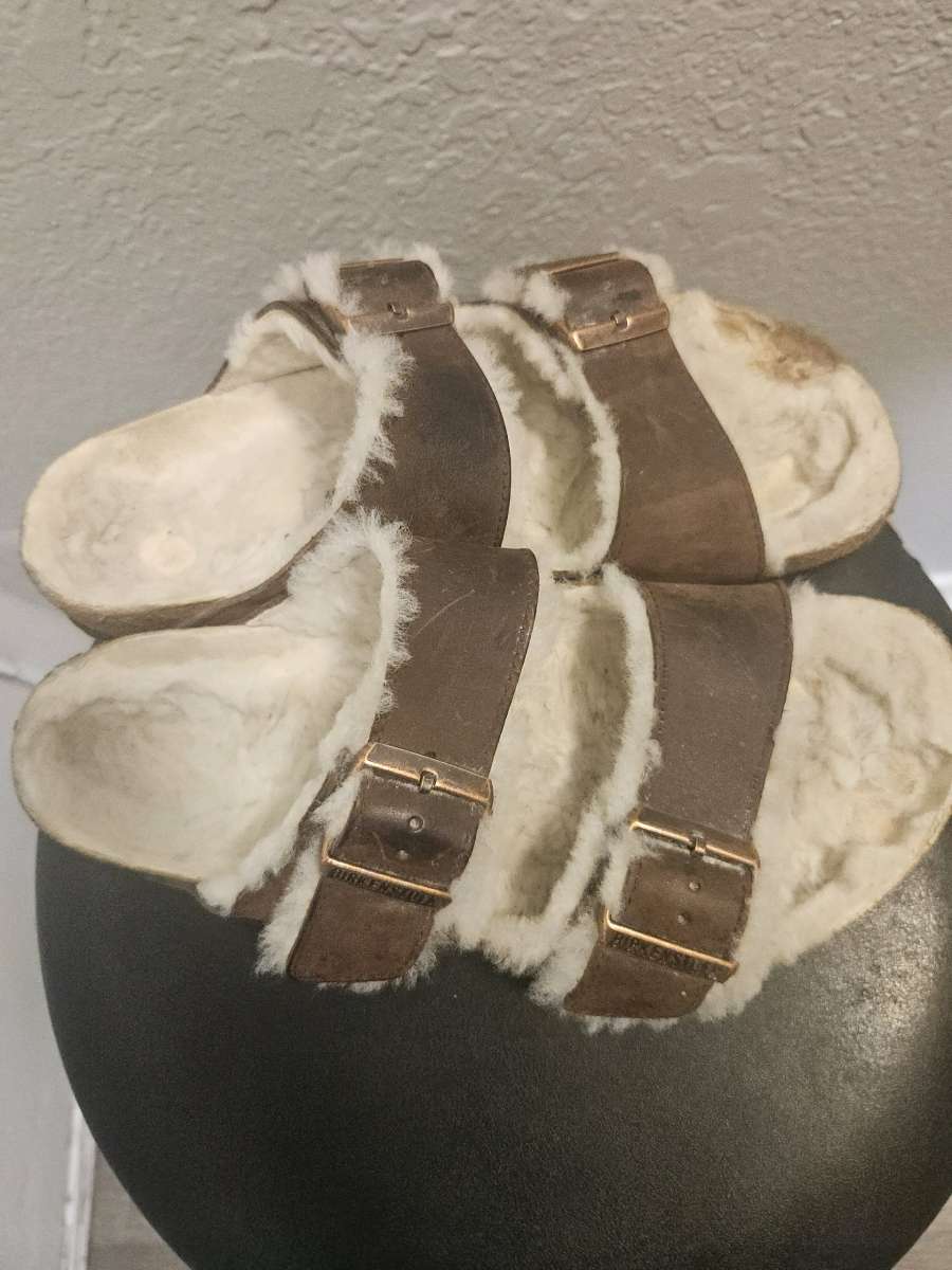 Birkenstock Arizona Fur Shearling Sandals
