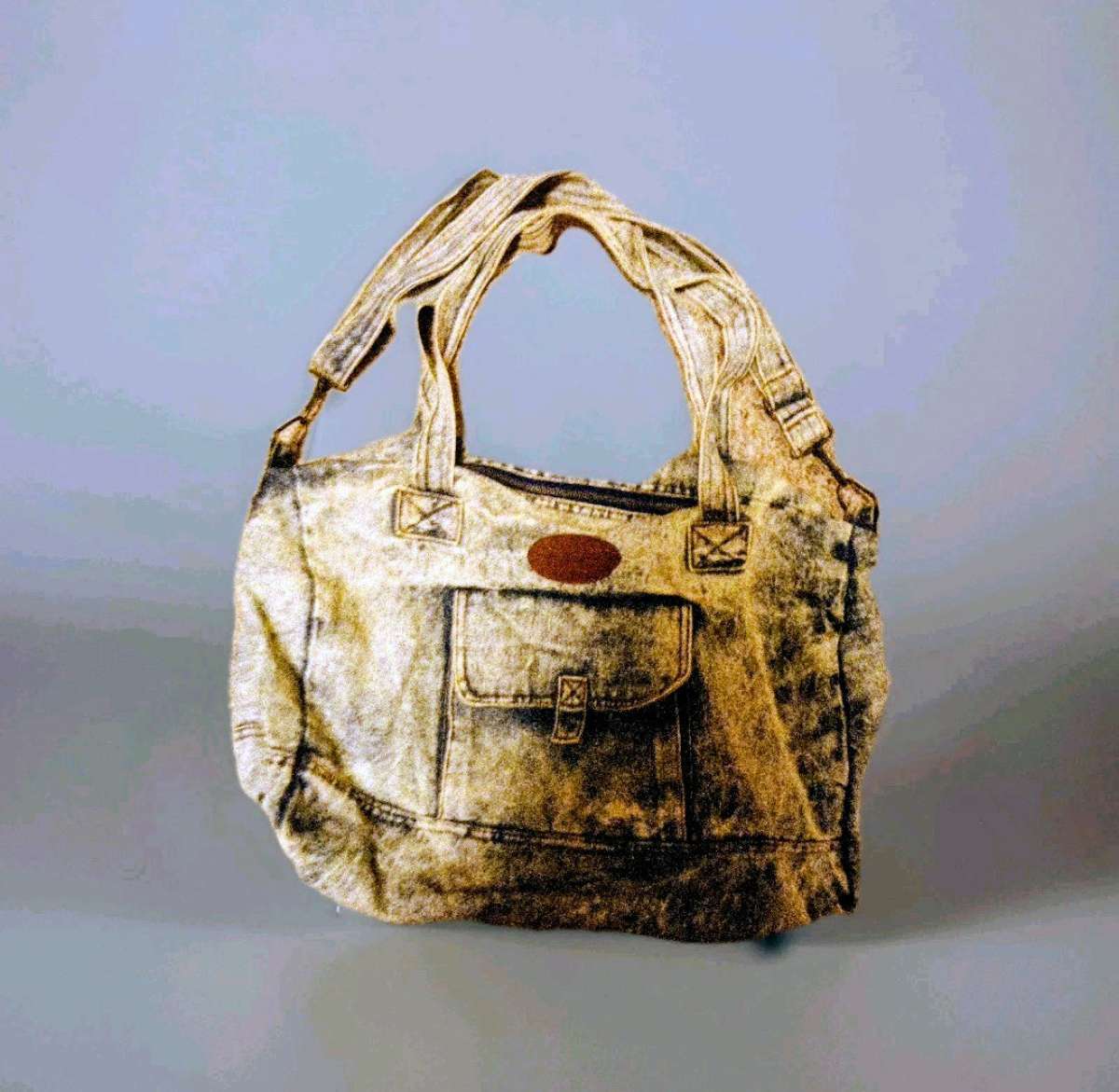 Vintage 80s Shane Acid Washed Denim Blue Jean Shoulder Strap