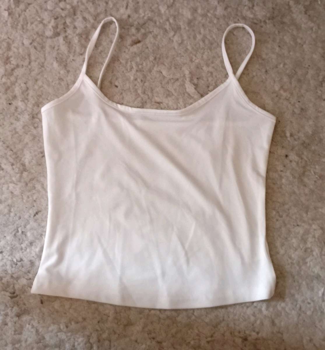 white spaghetti strap camisole tank top Size S
