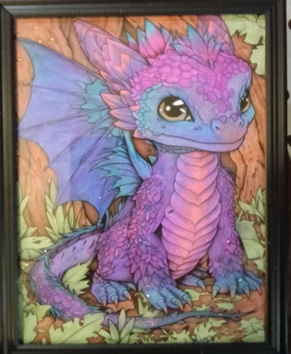 pictures shaded and colored with gel pens