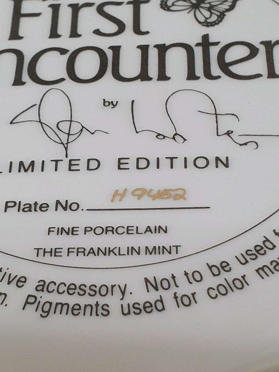 Franklin Mint First Encounter Glen Loates Tiger Porcelain Co