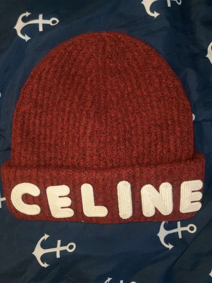Celine Burgundy Knit Hat