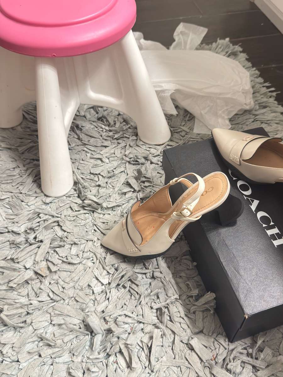 coach cream color shoes