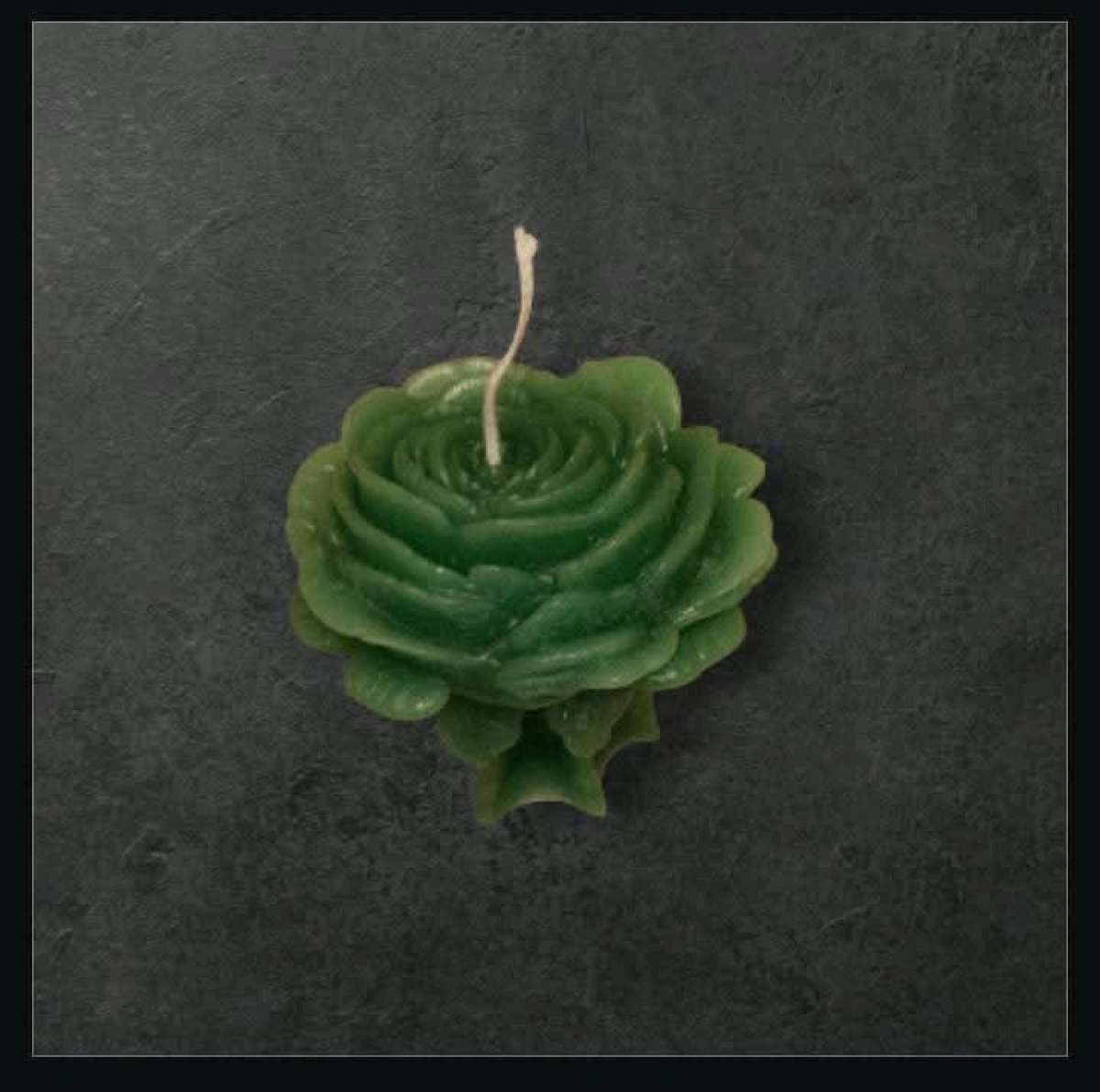 Green Rose Candle Set
