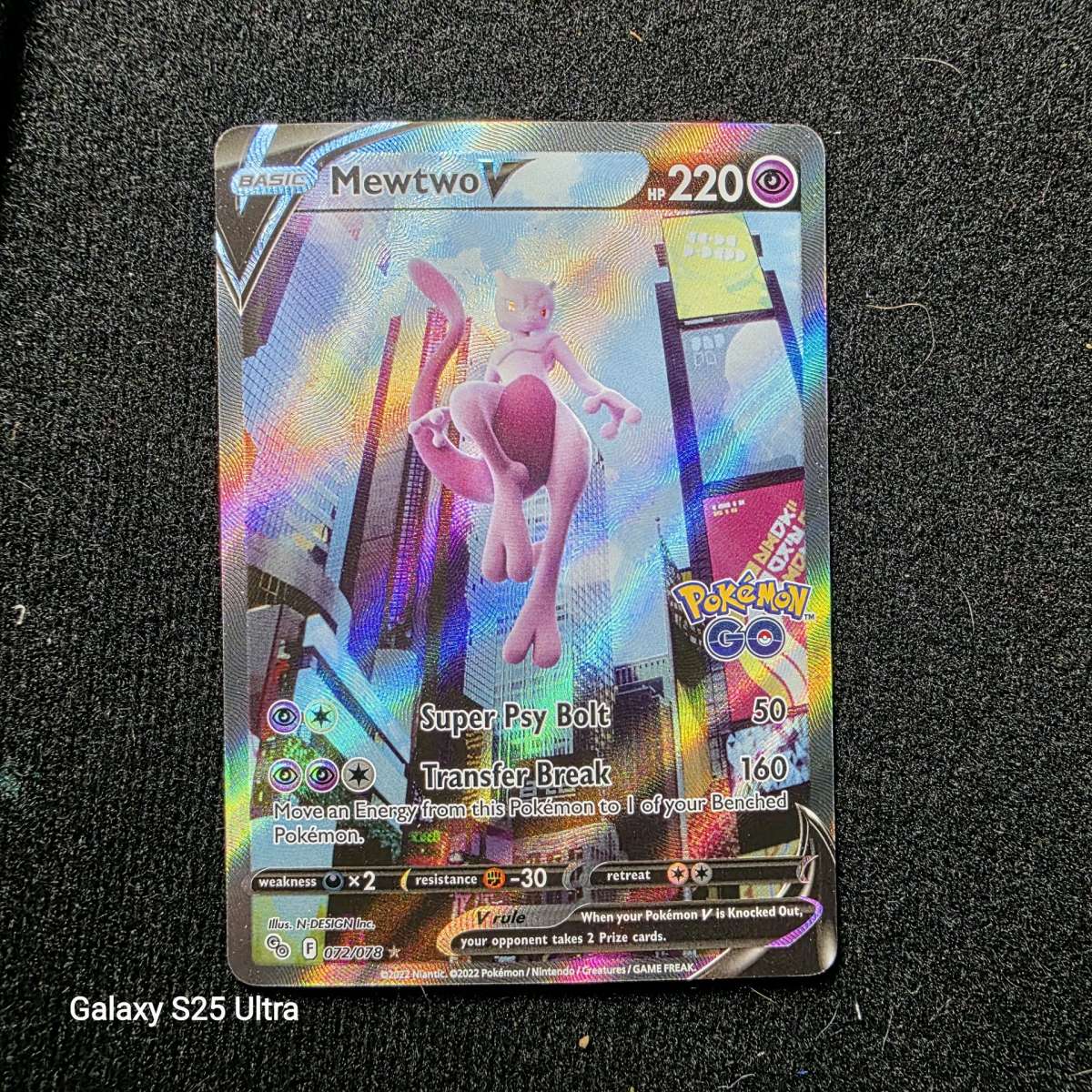 Pokemon alt art holo mewtwo NM