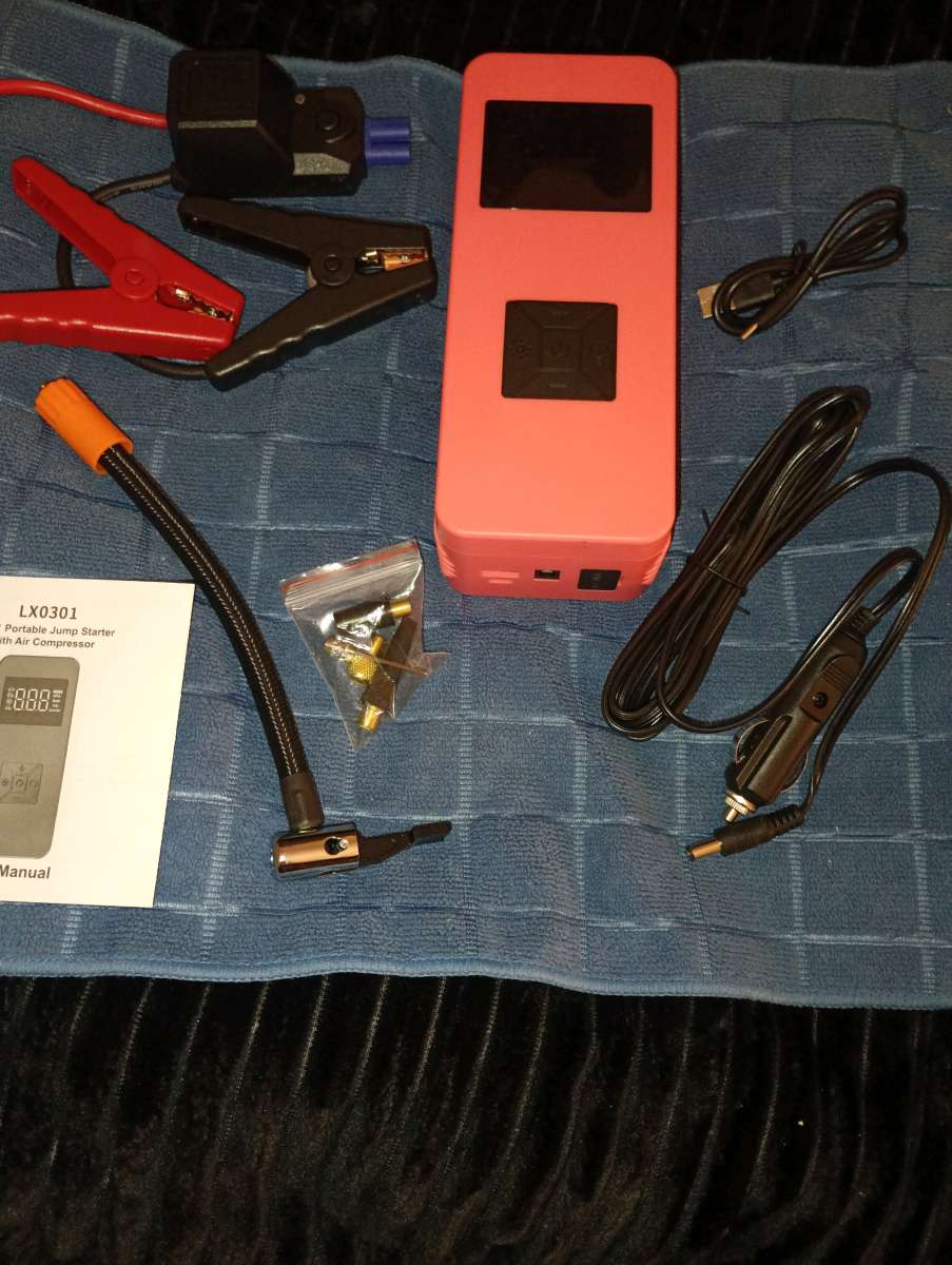 New 8000AMP Jump Starter and Tire Inflator Combo
