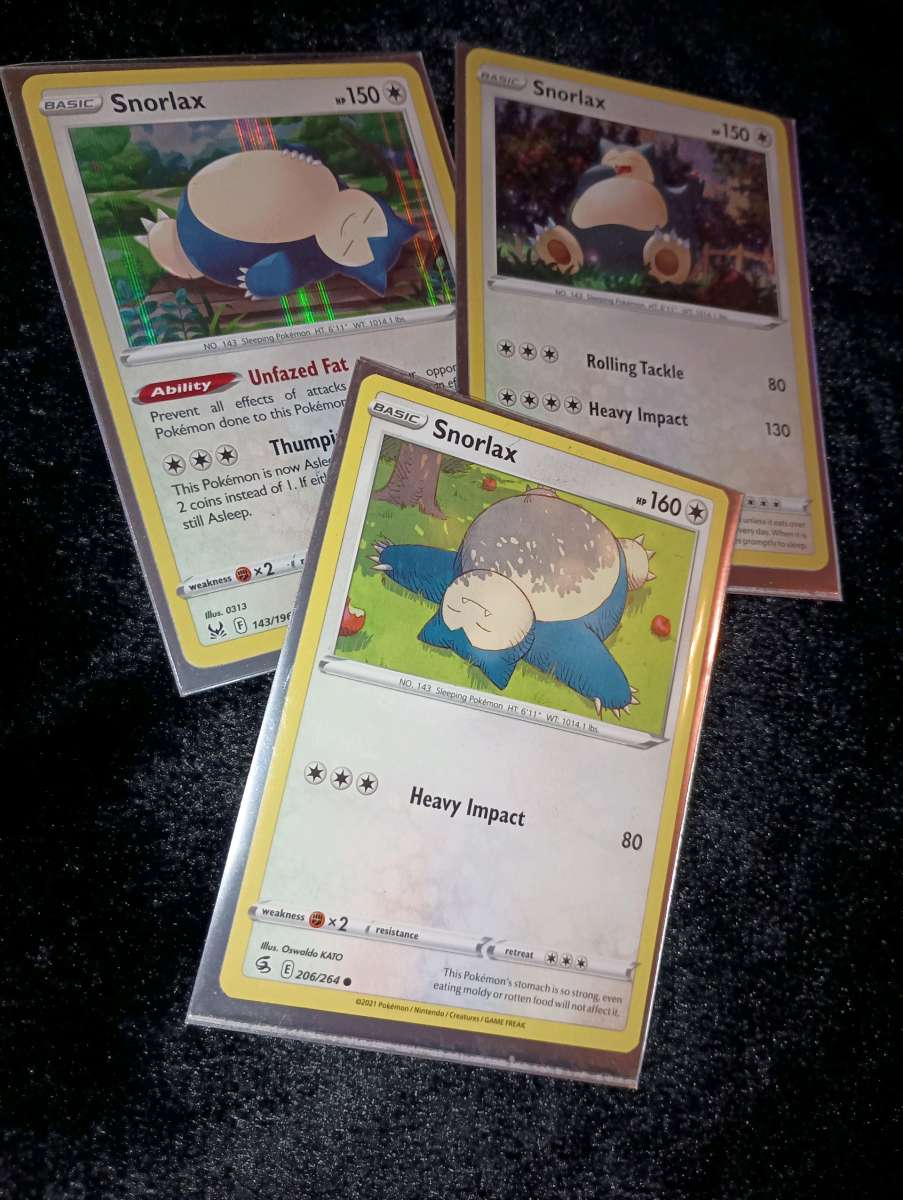 Pokemon cards Snorlax holo