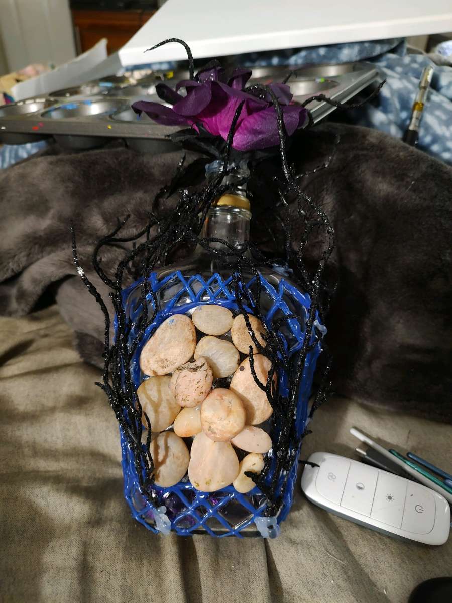 a handmade decorative bottle