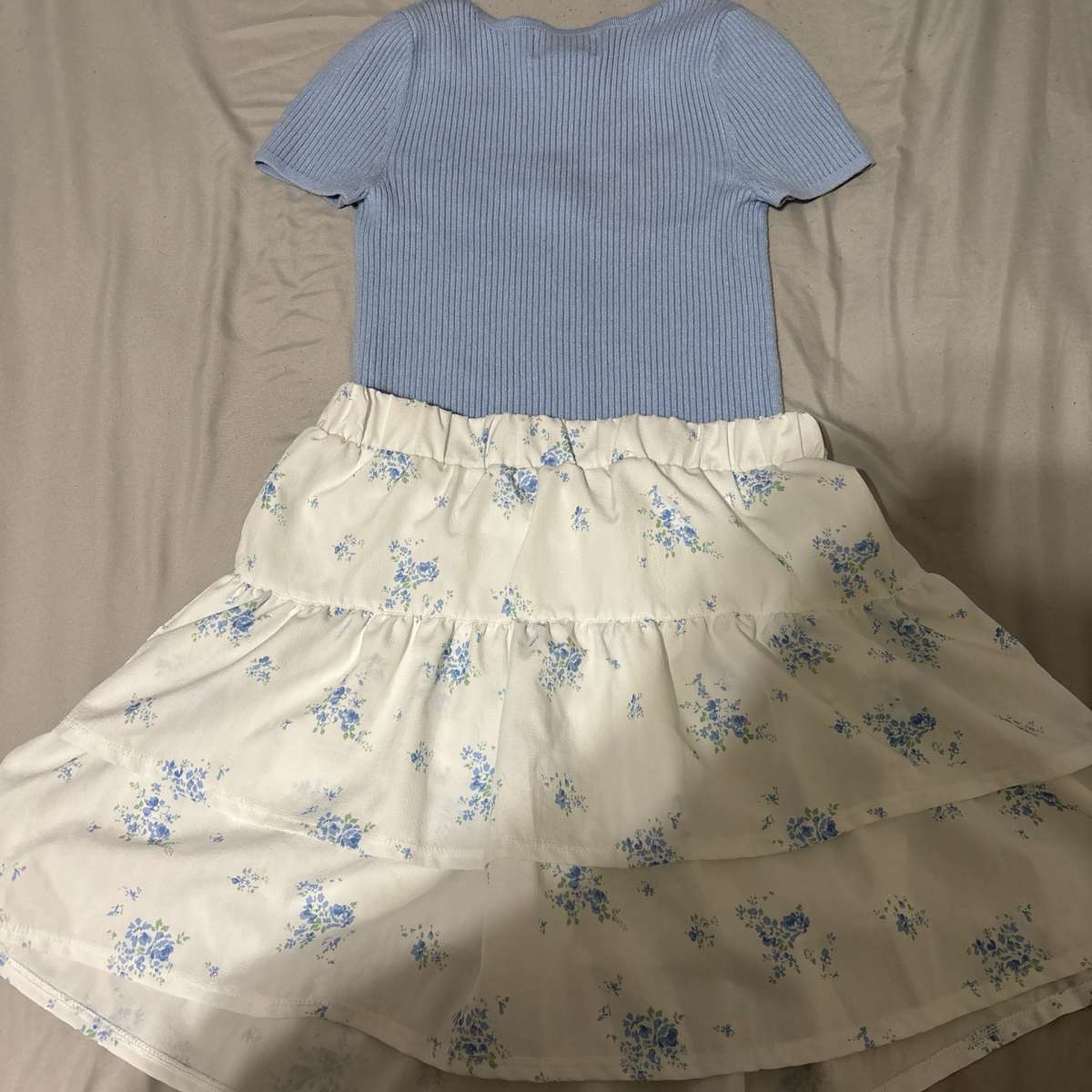 Blue and White Floral Set