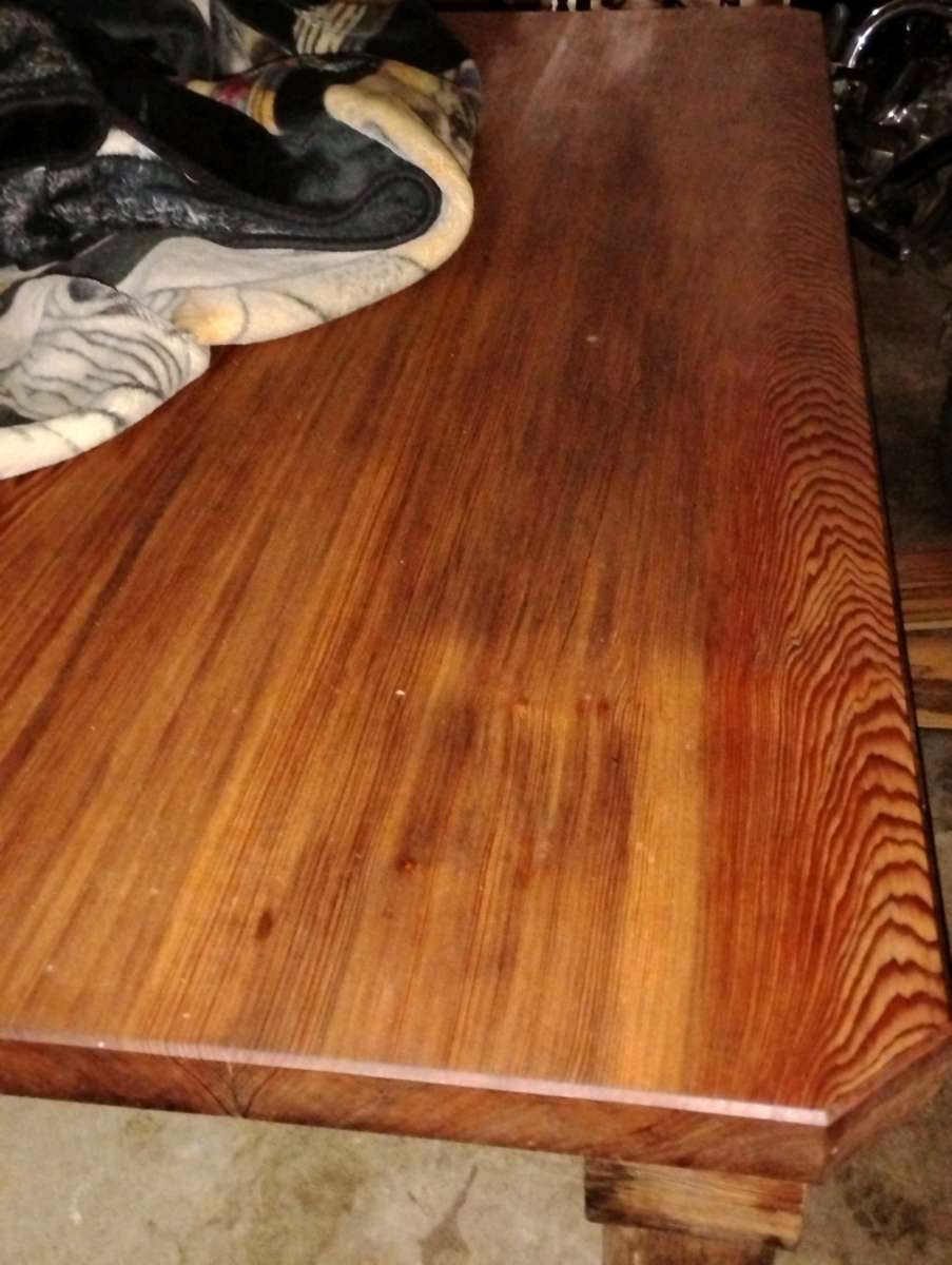 old growth redwood dining table seats 8 comfortably