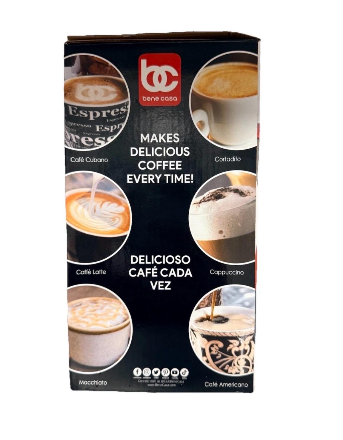 Cafetera Elctrica Bene Casa BC90267  6 Tazas Espresso  Roja