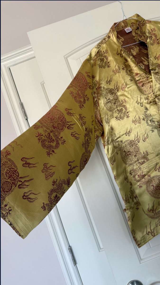 Chinese New Year Golden Dragon Jacket  Pants Set Size XXL WO