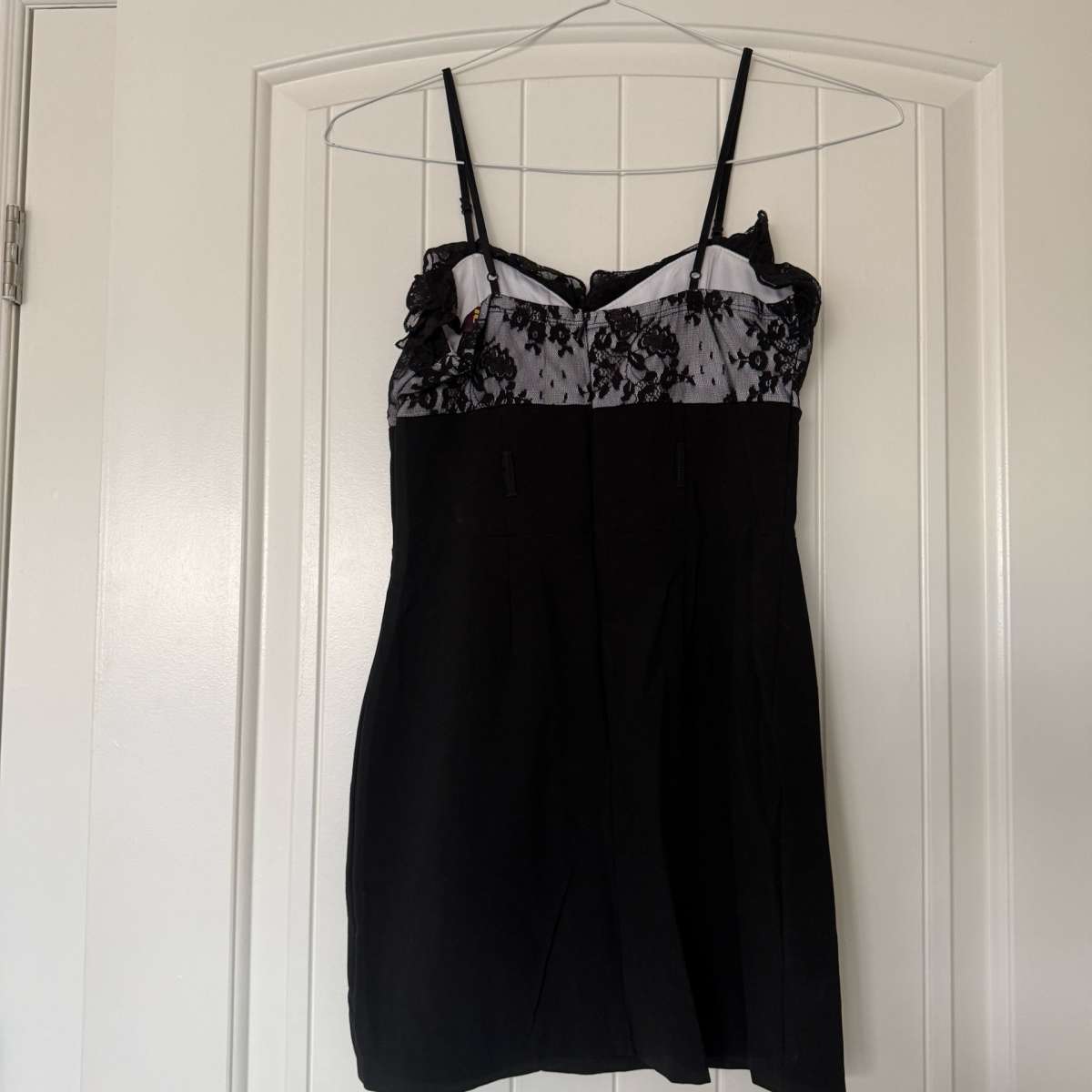 Black Lace Slip Dress with BuiltIn Bra  LingerieInspired Fit