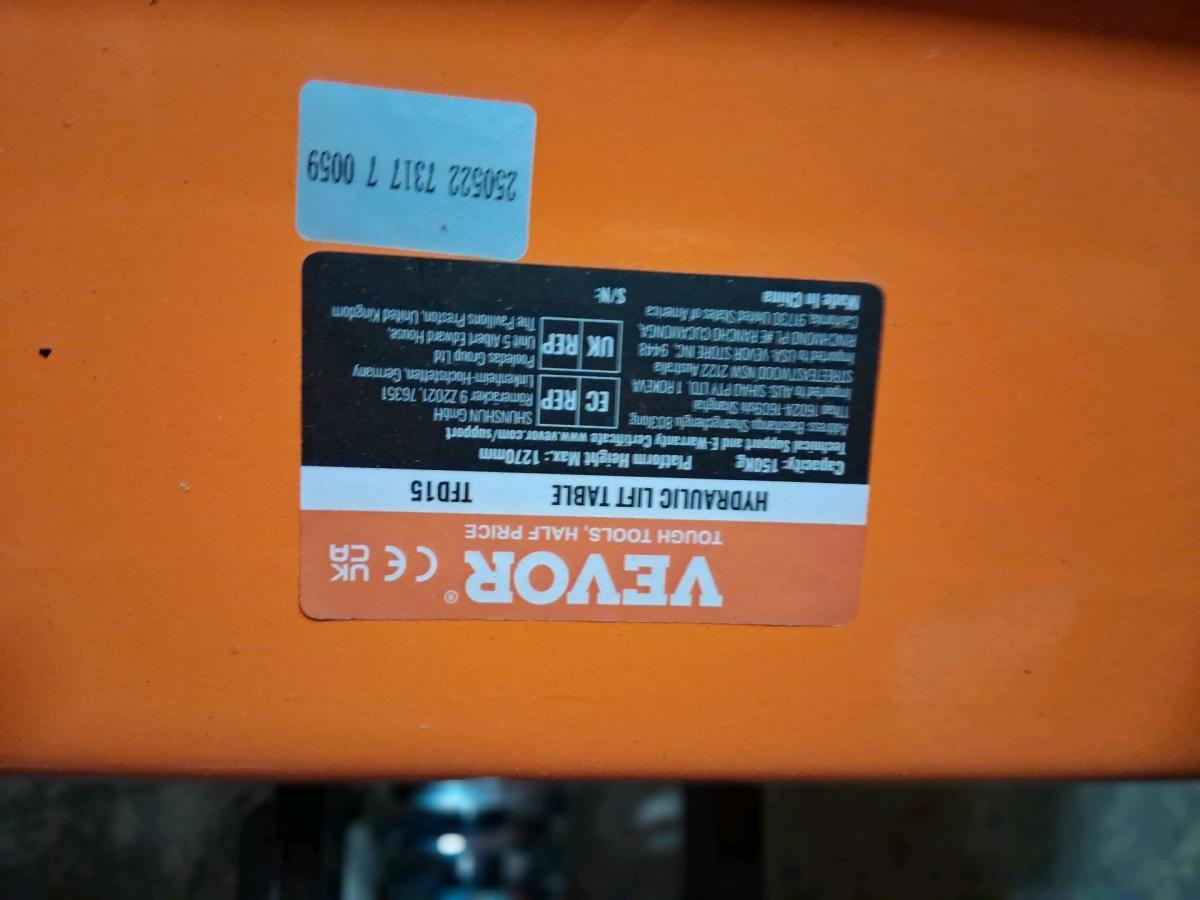 vevor Hydraulic lift