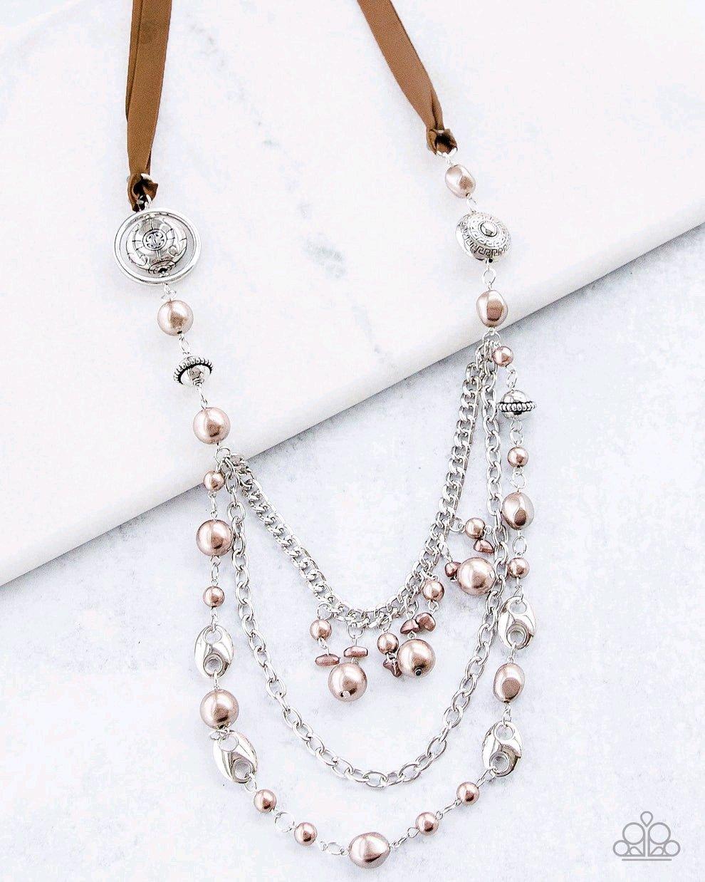 All The Trimmings Brown Paparazzi Jewelry Set