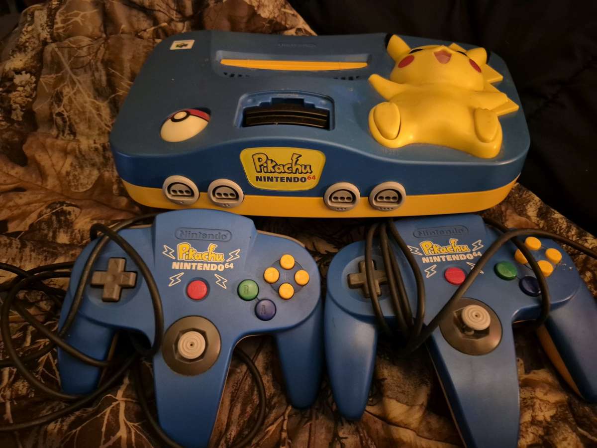 n64 blue edition gold cart pokemon stadium 2