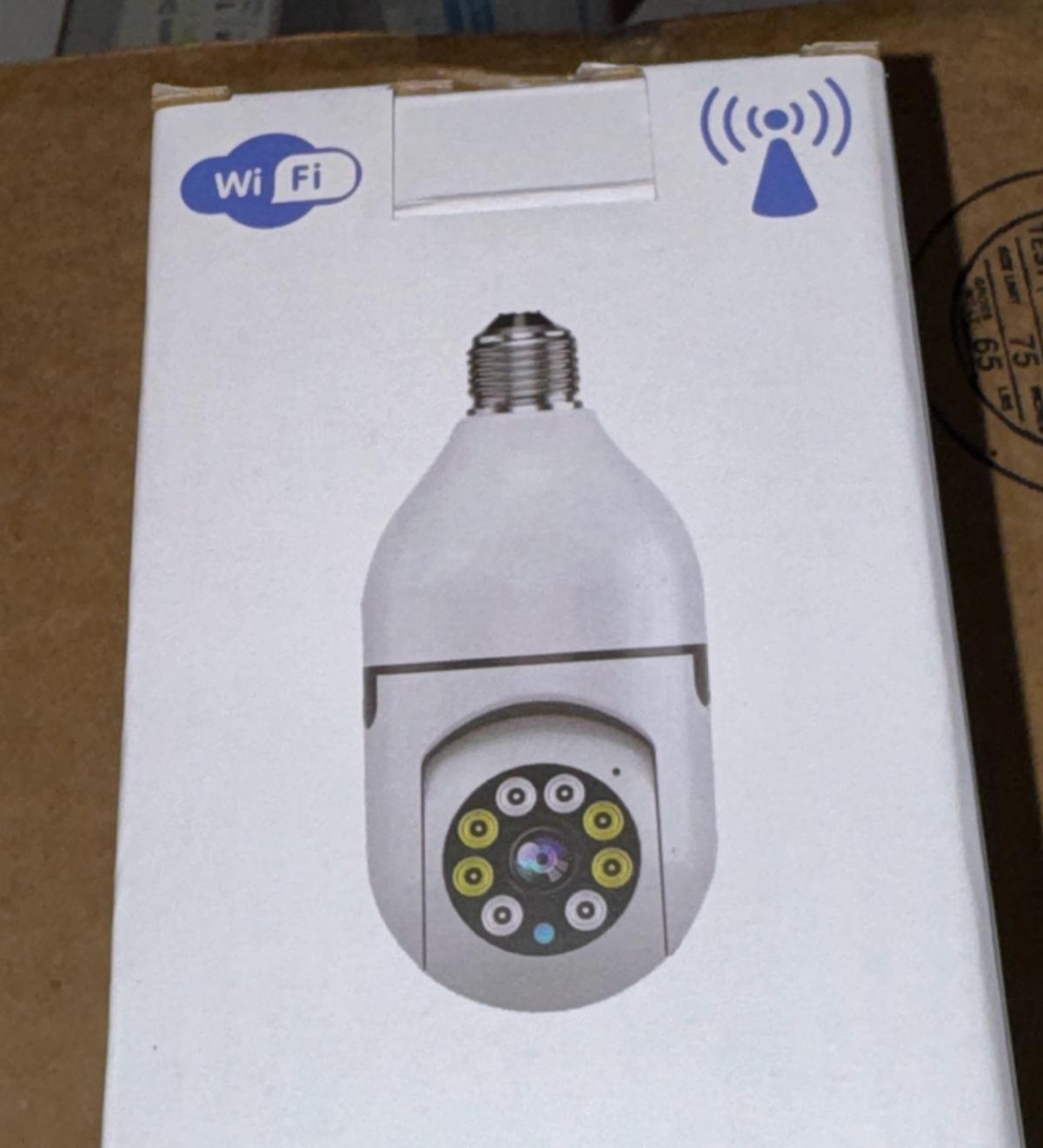 360 PTZ Night Vision Light Bulb Video Camera