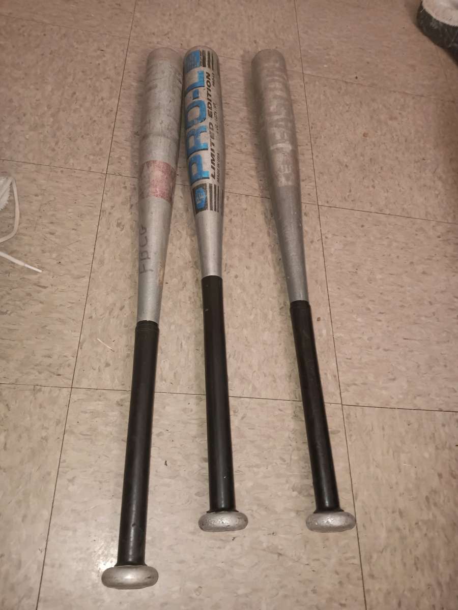 3 aluminum baseball bats
