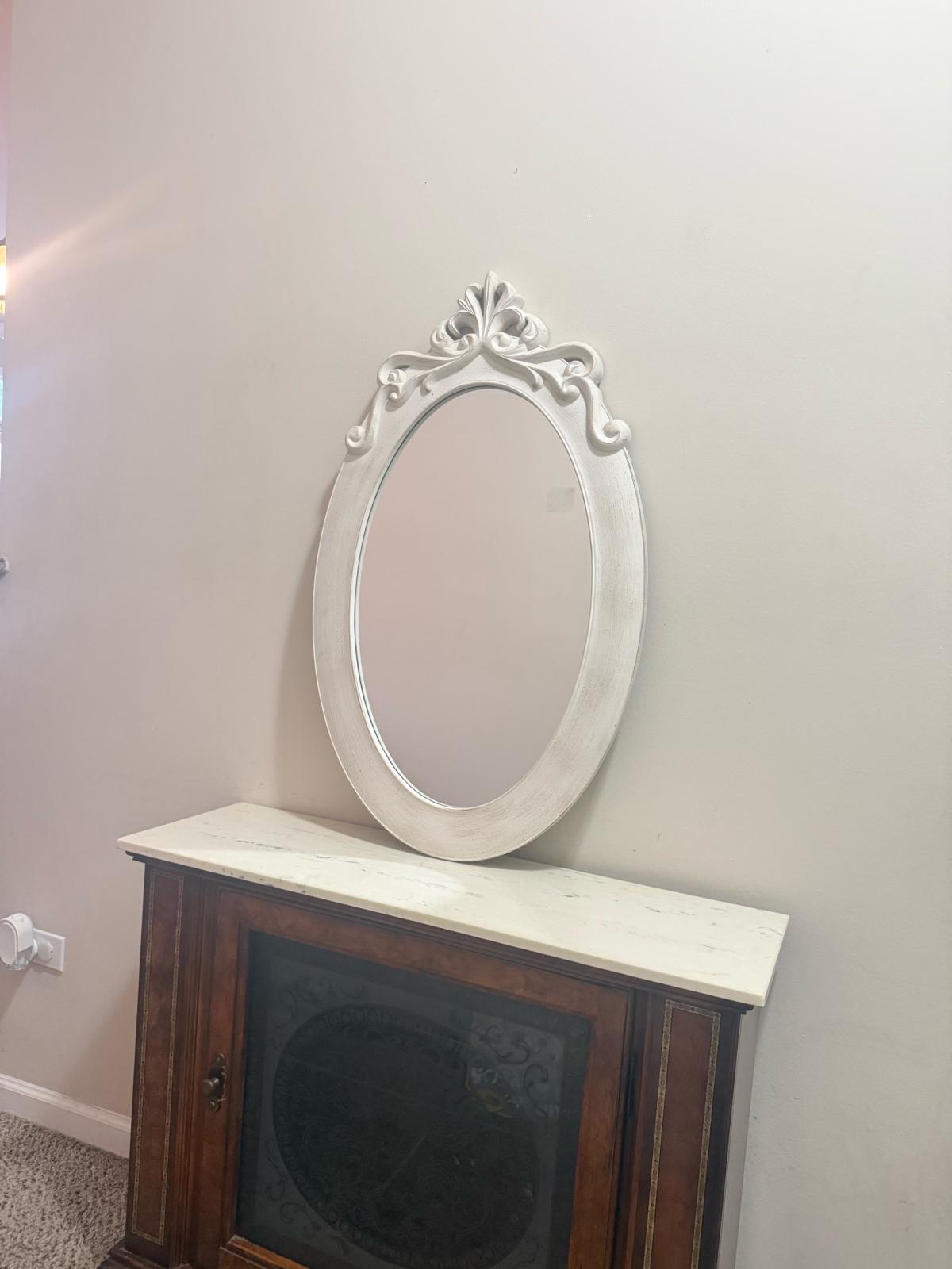 mirror with shelf storage unit
