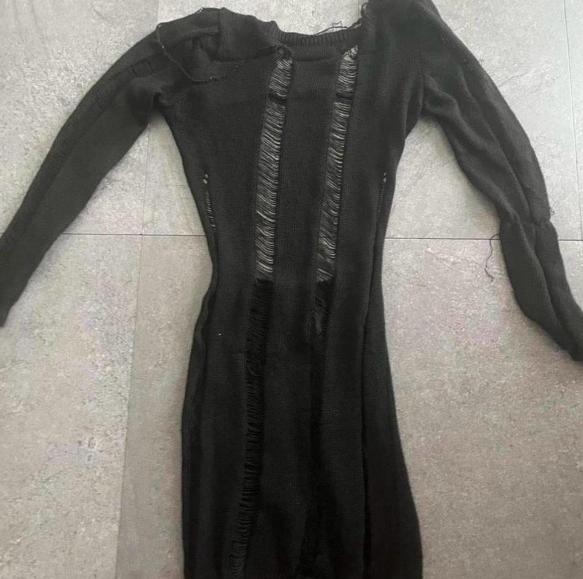 women black opened dress