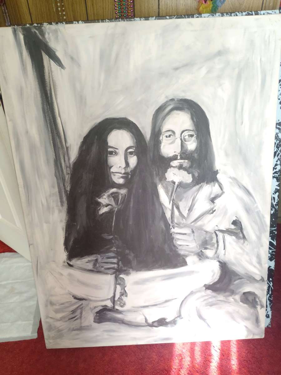 John Lennon and Yoko canvas