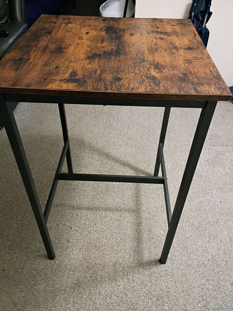 tall brown wood table