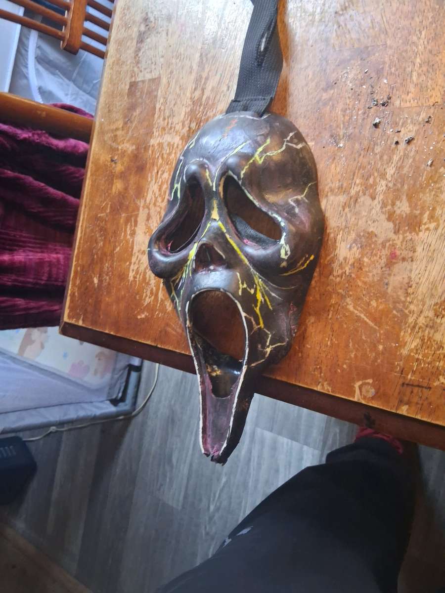 scream custom mask hand painted