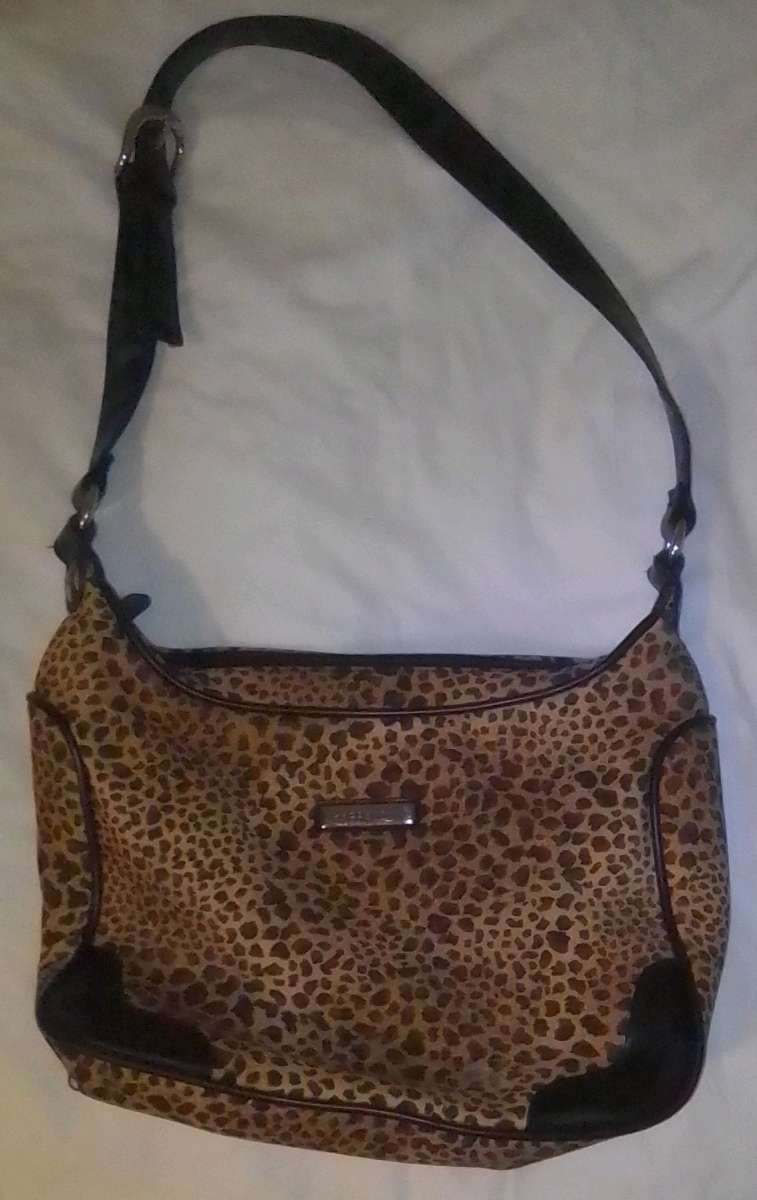 a yellow cheetah purse