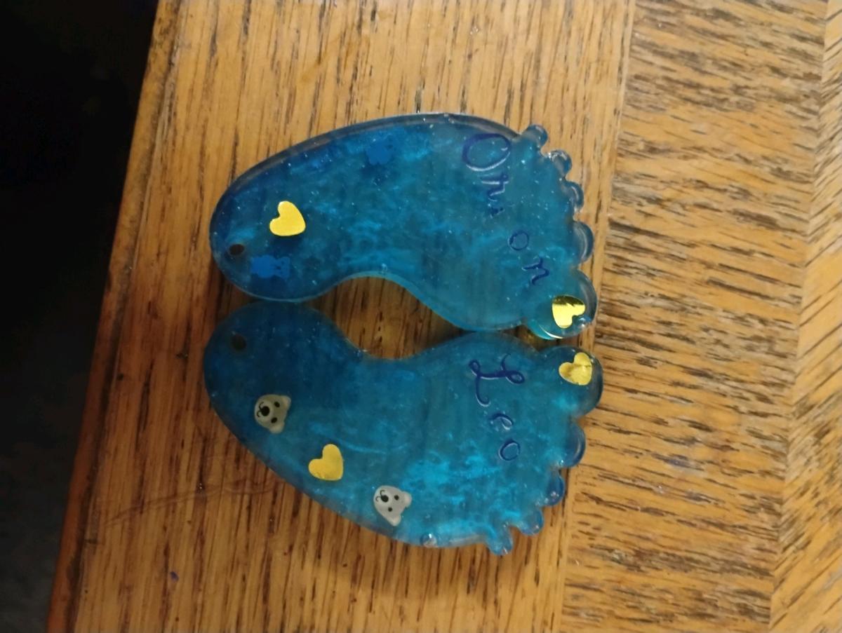 Hand crafted baby themed keychains