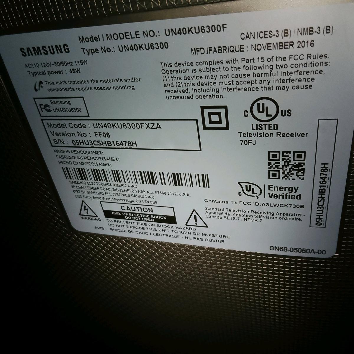 Smart Samsung TV 4K UHD