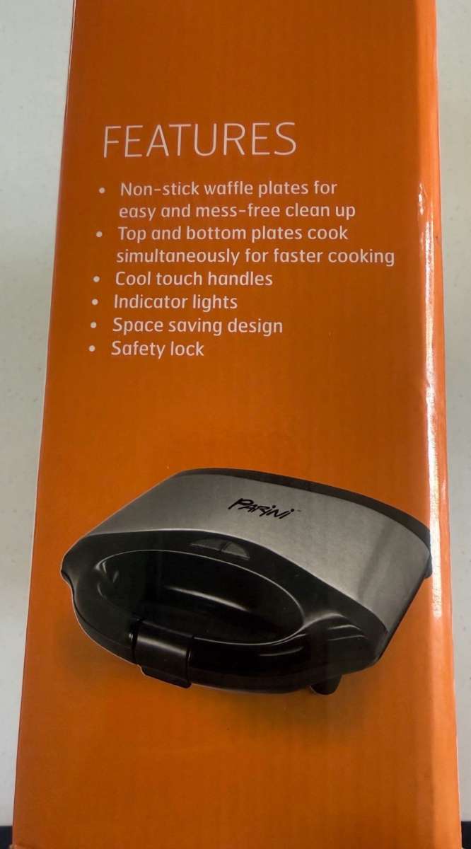 NEW Parini Belgian Waffle Maker  Crispy Fluffy Waffles