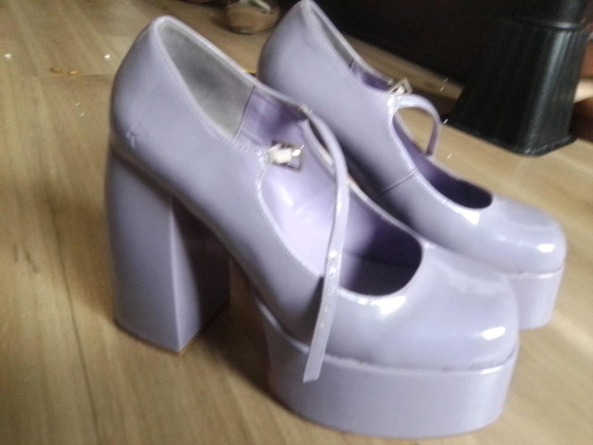 Purple Platform Mary Janes
