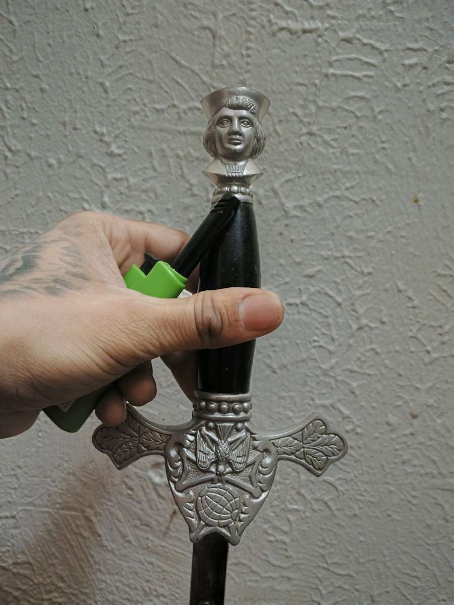 Decorative sword SIR KNIGHT JOHN A REGO POPE JOHN XXIII