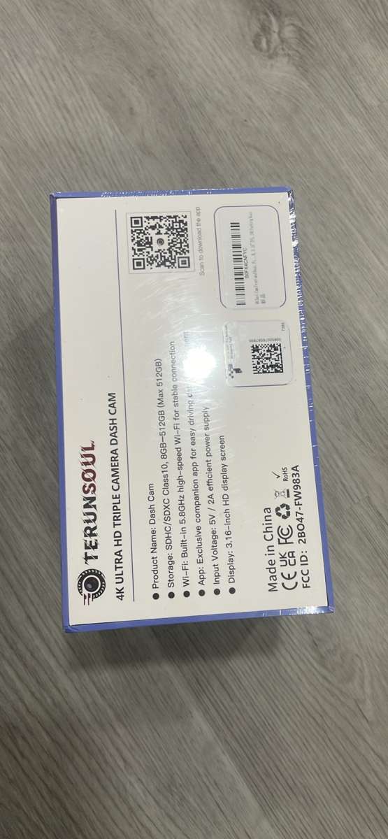 4K Dash Cam Front and Rear