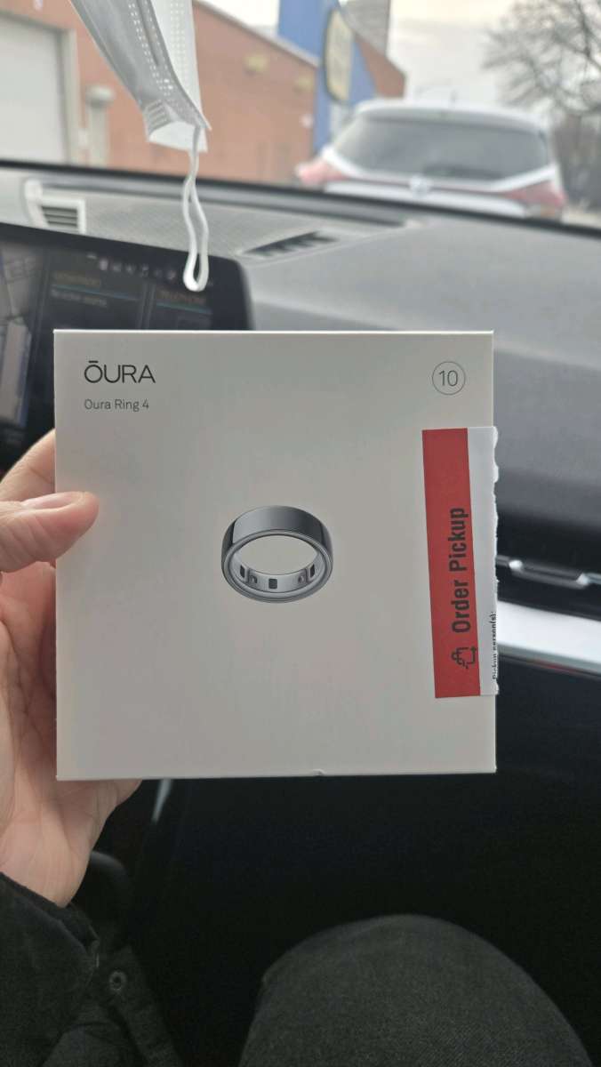 Oura Ring 4 Silver Size 10 New