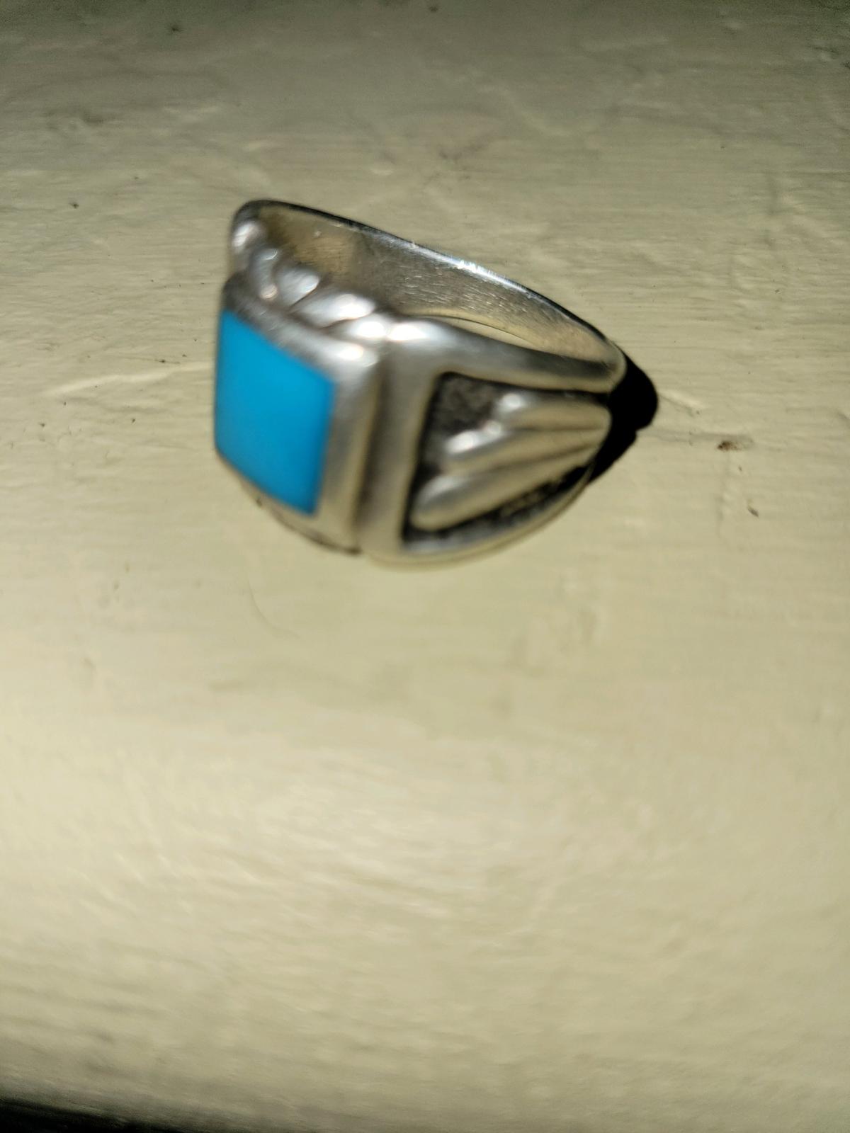 Southwestern Style Sterling and Turquoise Vintage Ring