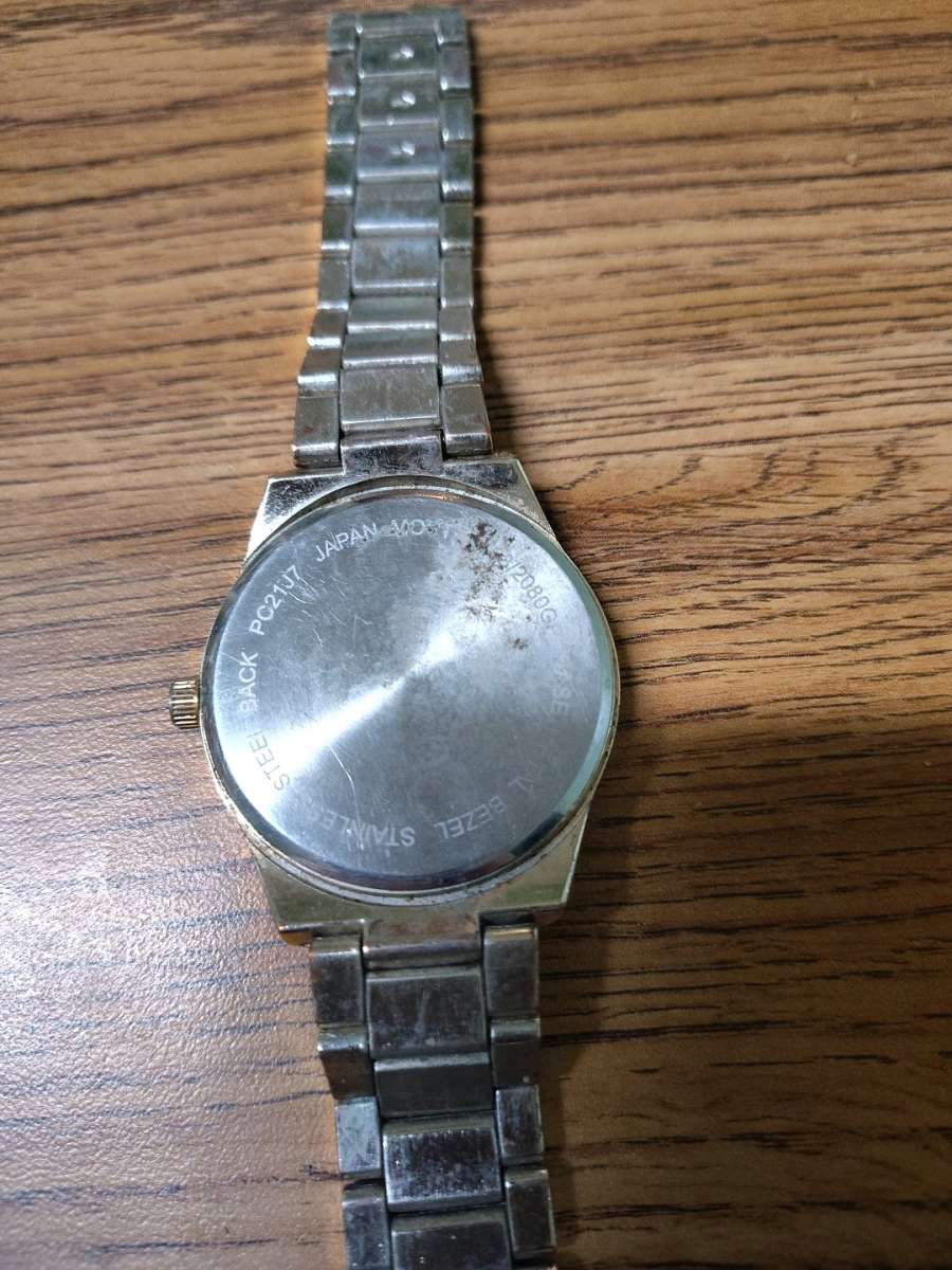 mens watch 2 faces one band non working