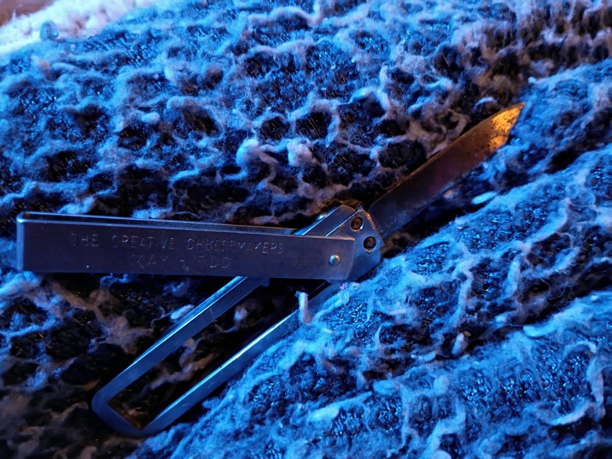 vintage cheesemakers trifold knife