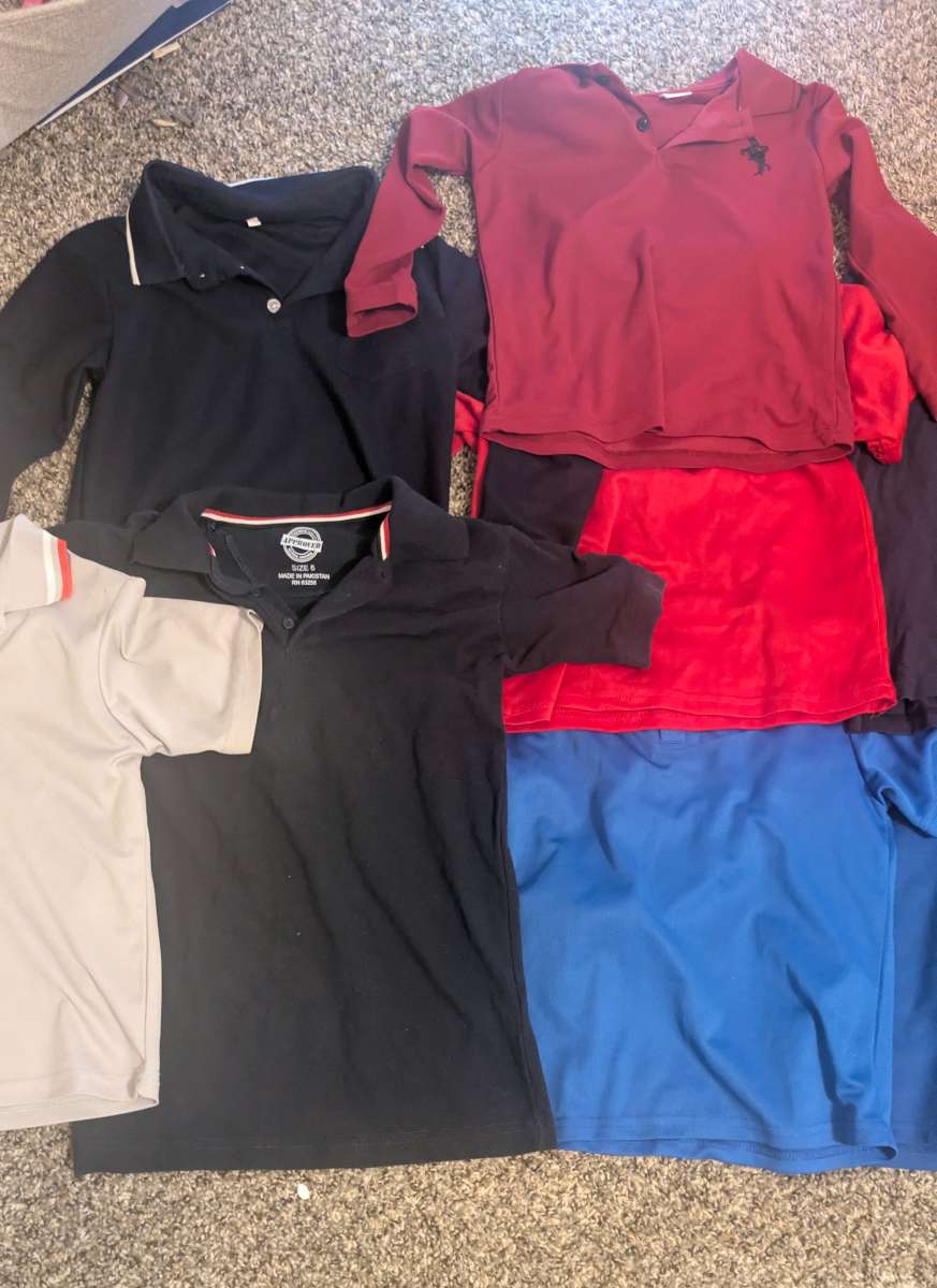 mixed sleeves uniform shirts