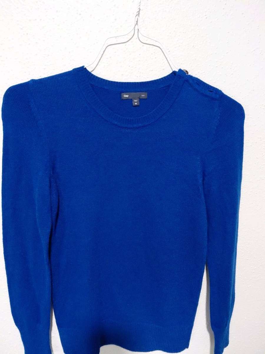 Cobalt blue cotton sweater with round neck from GAP size XS