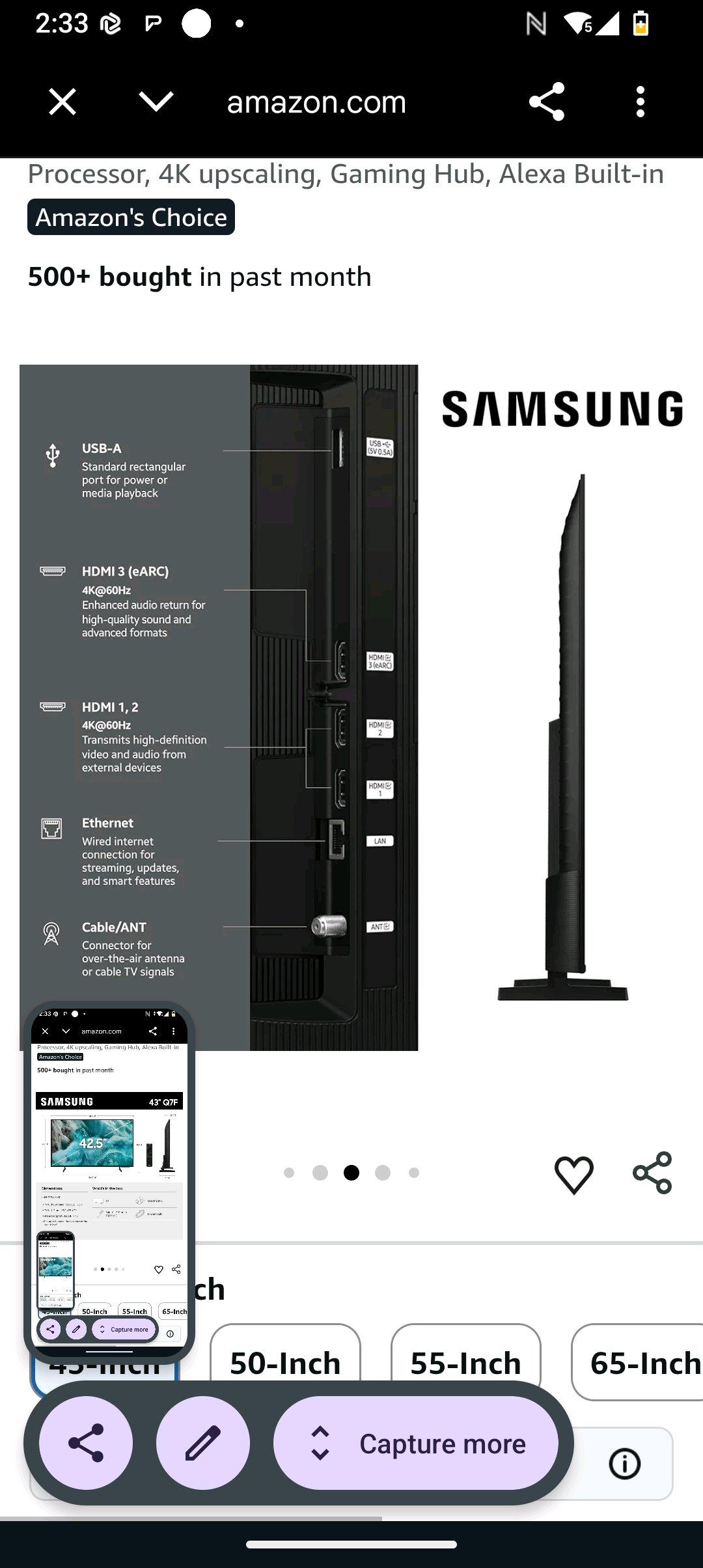 Samsung 43 inch TV QLED