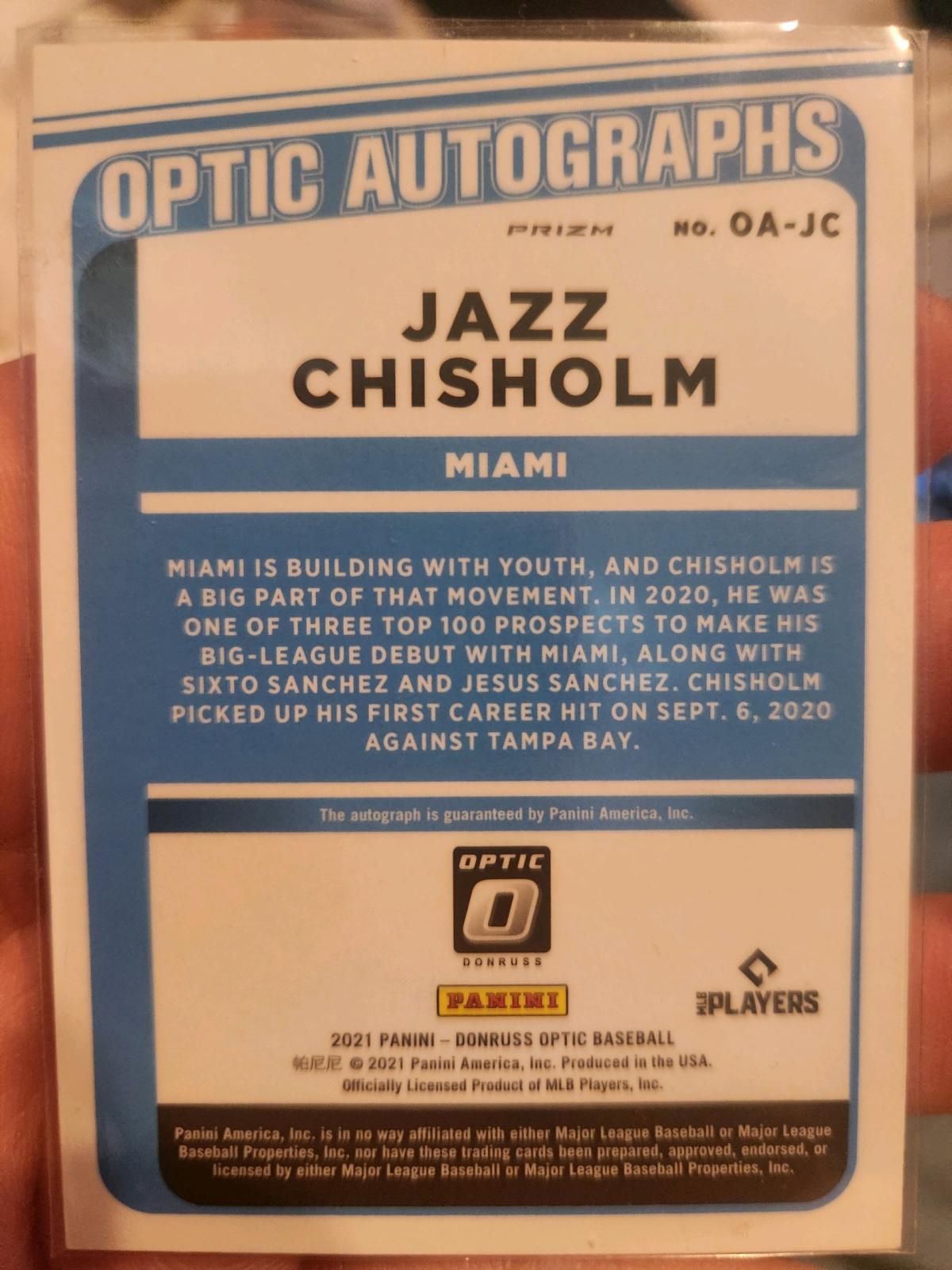 2021 Donruss Optic Jazz Chisholm