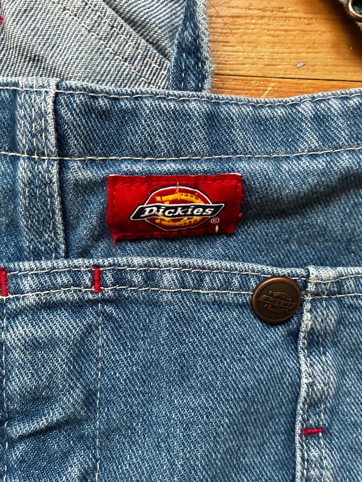 Dickies Mens Denim Bib Overalls Blue Workwear Cotton Size 38