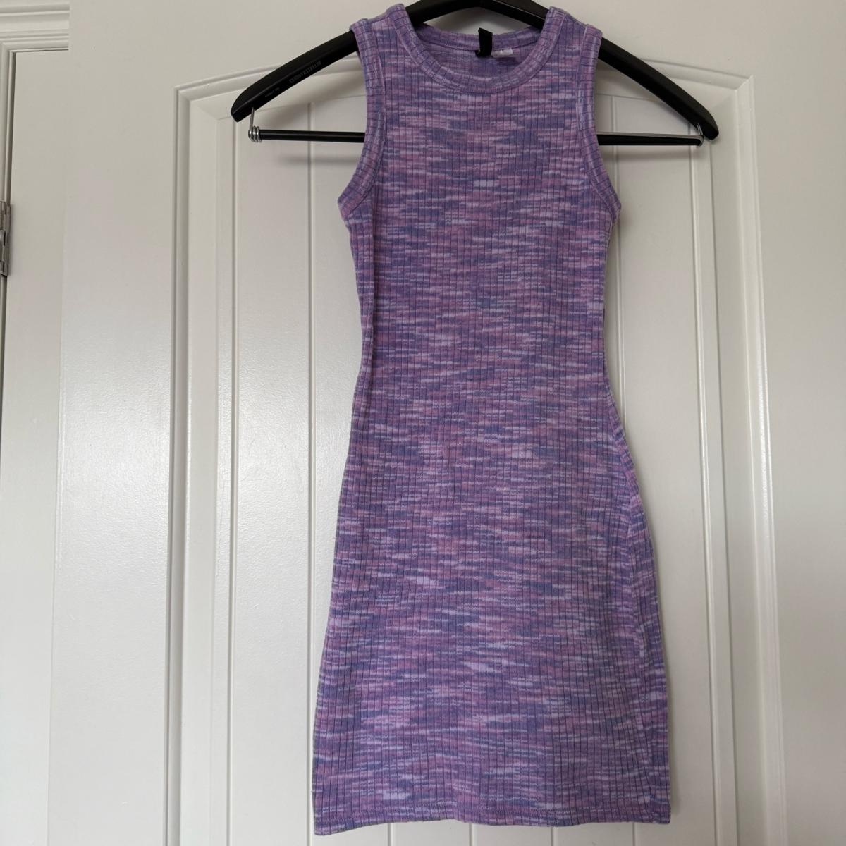 Lavender Ribbed Bodycon Mini Dress XXS  Worn Once  Stretchy